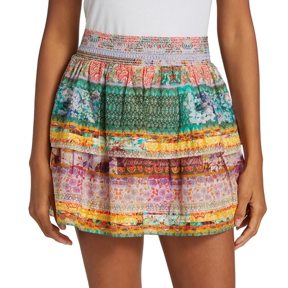 Alice + Olivia Jojo tiered Mini Skirt, floral🌺multicolored size 6 NWT✨ - Picture 3 of 8